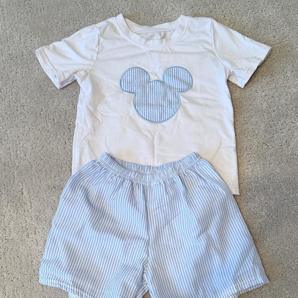 Kids Blue and White Matching Set